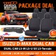 TUFF HD Canvas Seat Covers F+R & Dash Mat Isuzu D-MAX Dual Cab 6/2012-18 DMAX BLACK