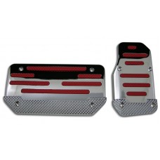 Auto Trans Pedal Kits - Chrome / Red
