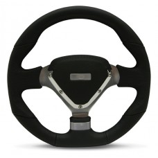 Steering Wheel Classic 3 Spoke Leather - Black