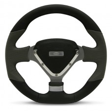 Steering Wheel Classic 3 Spoke Leather - Silver
